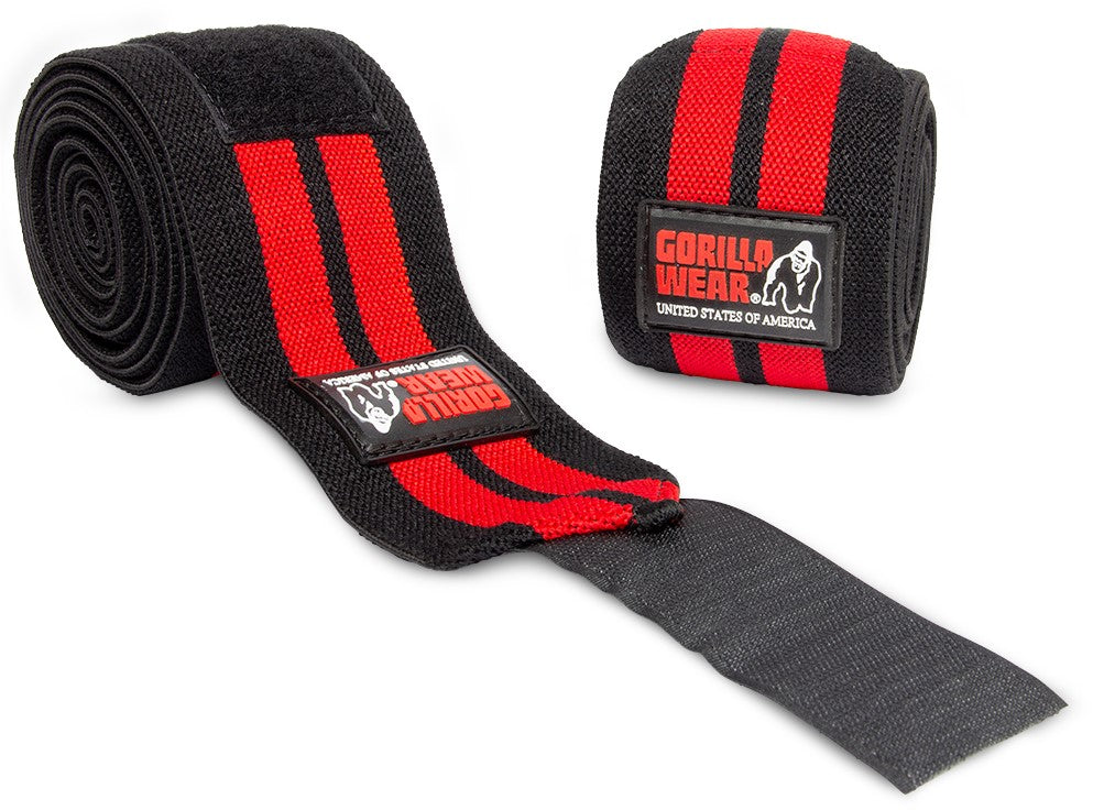 Gorilla Wear Knee Wraps - Noir/Rouge
