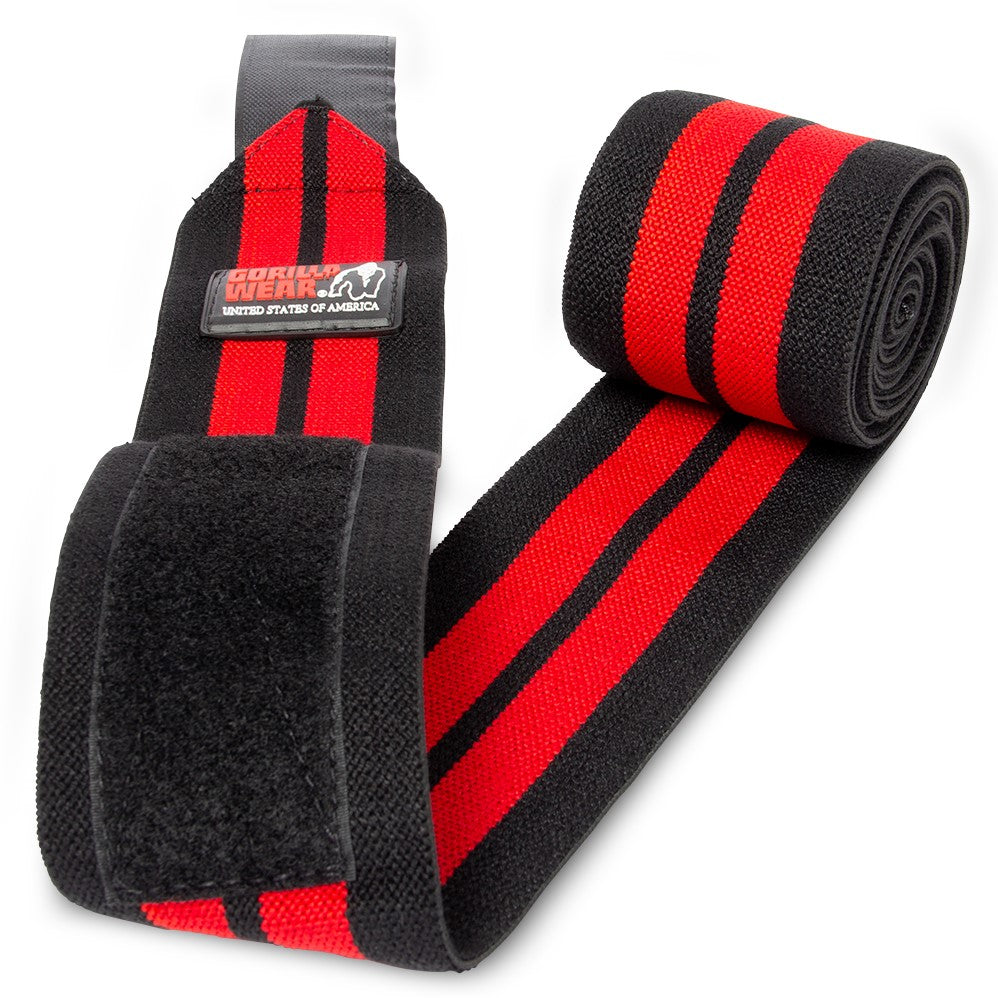 Gorilla Wear Knee Wraps - Noir/Rouge