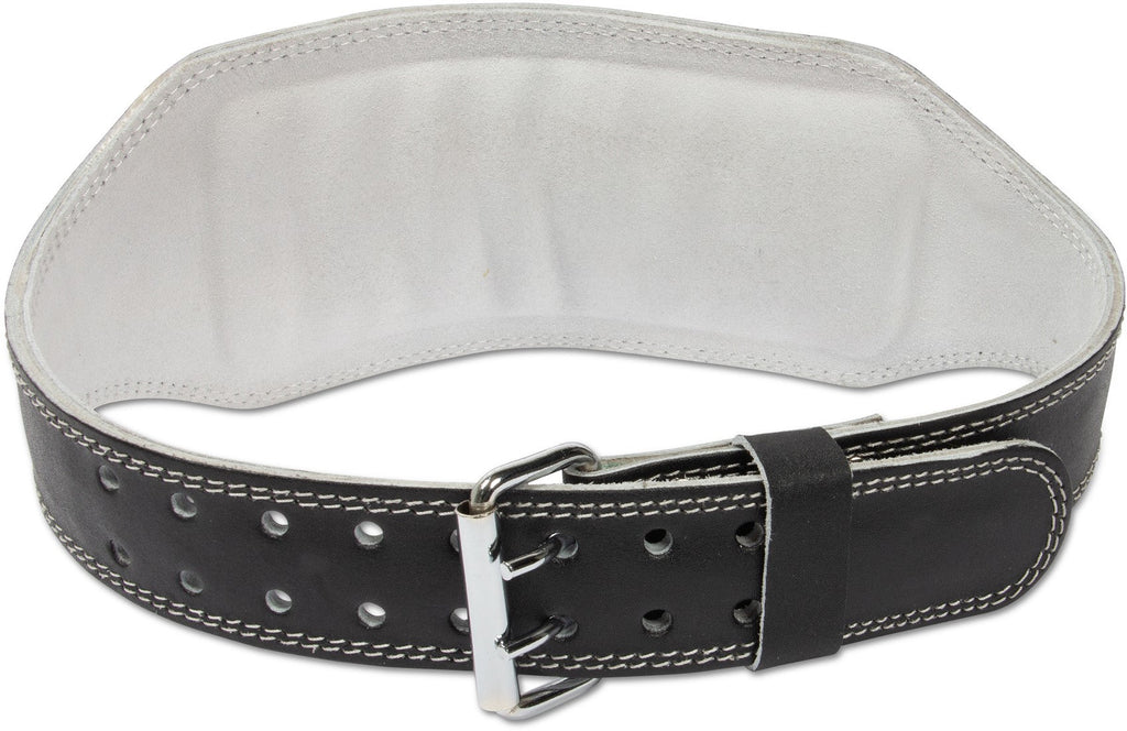 Gorilla Wear 6 Inch Padded Leather Lifting Belt - Noir/Or