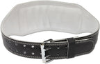 Gorilla Wear 6 Inch Padded Leather Lifting Belt - Noir/Or