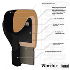 Super Pro Combat Gear Warrior Lederen (Kick)Bokshandschoenen - Zwart/Wit
