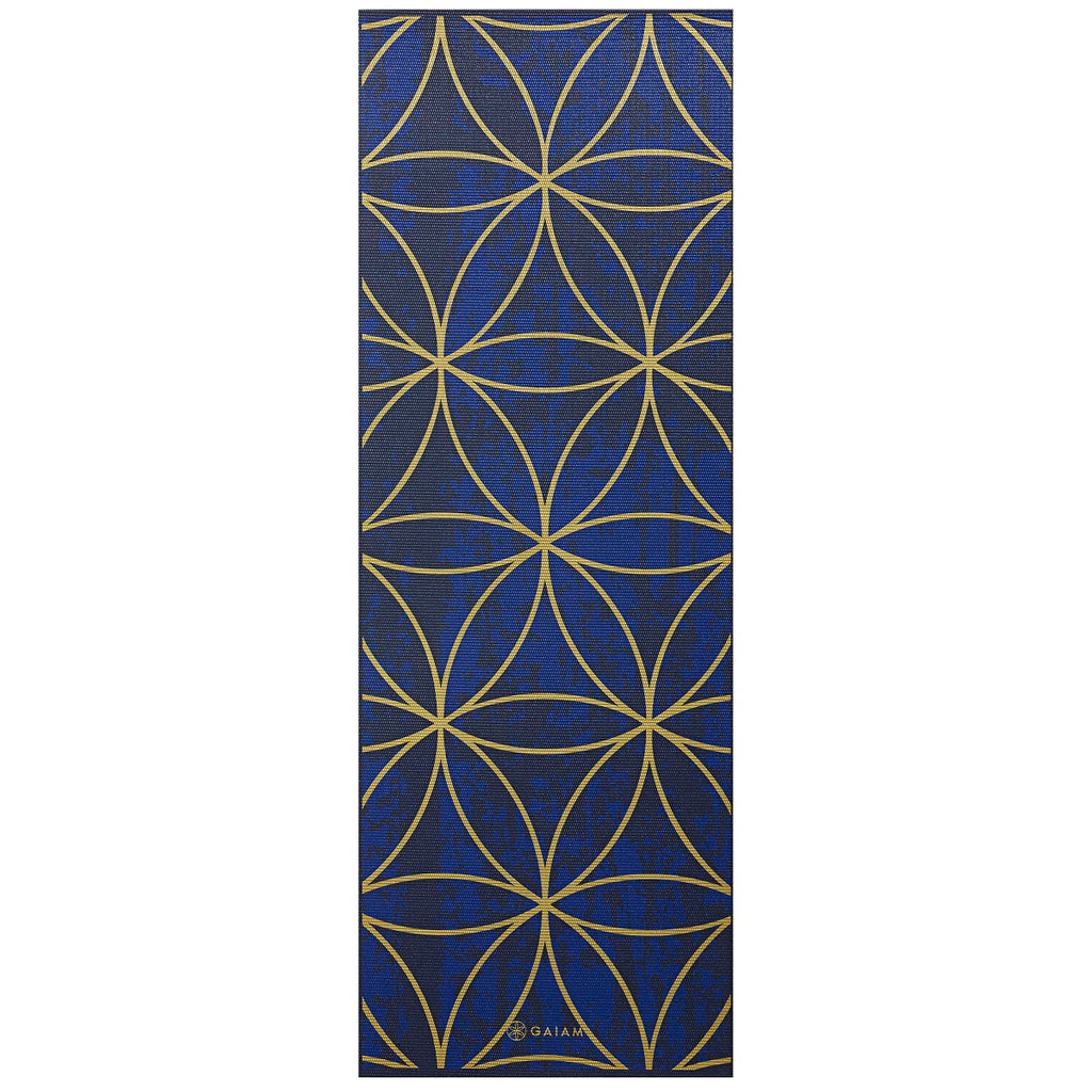 Gaiam Reversible Yoga Mat - 6 mm - Metallic Sun & Moon