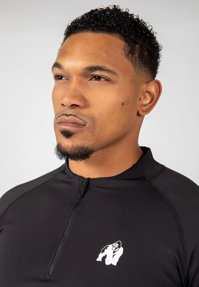 Gorilla Wear Hamilton Hybrid Long Sleeve - Zwart