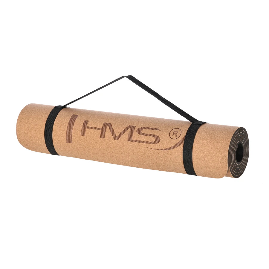HMS Yoga Mat Kurk - Bruin - 6 mm
