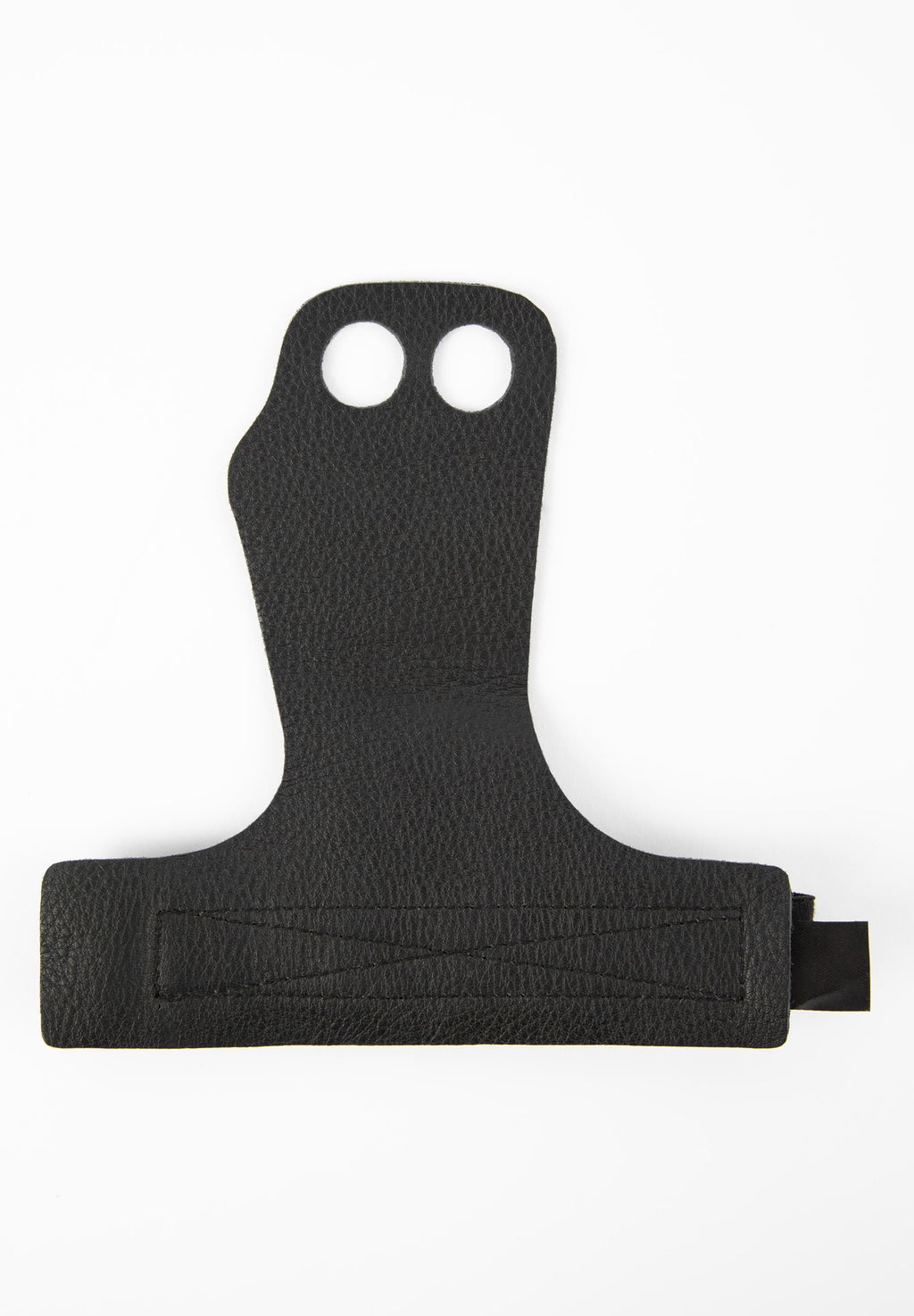Gorilla Wear 2-Hole Leather Lifting Grips - Noir