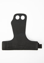 Gorilla Wear 2-Hole Leather Lifting Grips - Noir