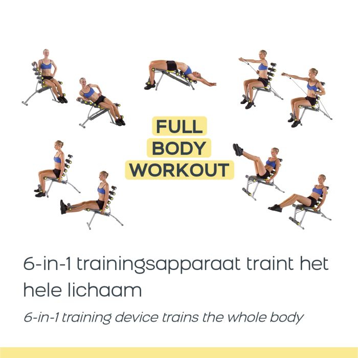 Rock Gym 6-in-1 Fitnessbank - Buikspiertrainer