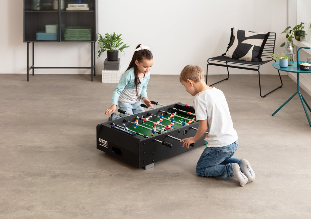 Bandito Mini Tafelvoetbal met Telescopische Stangen - Zwart