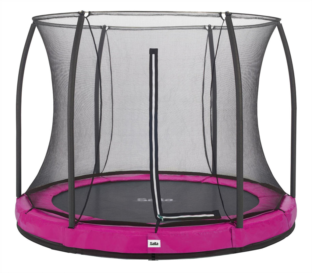Salta Comfort Edition Ground Trampoline met Veiligheidsnet - 251 cm - Roze