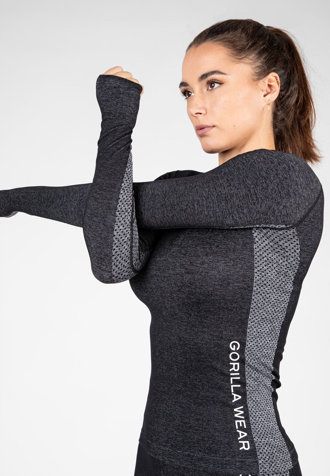Gorilla Wear Selah Seamless Long Sleeve - Zwart