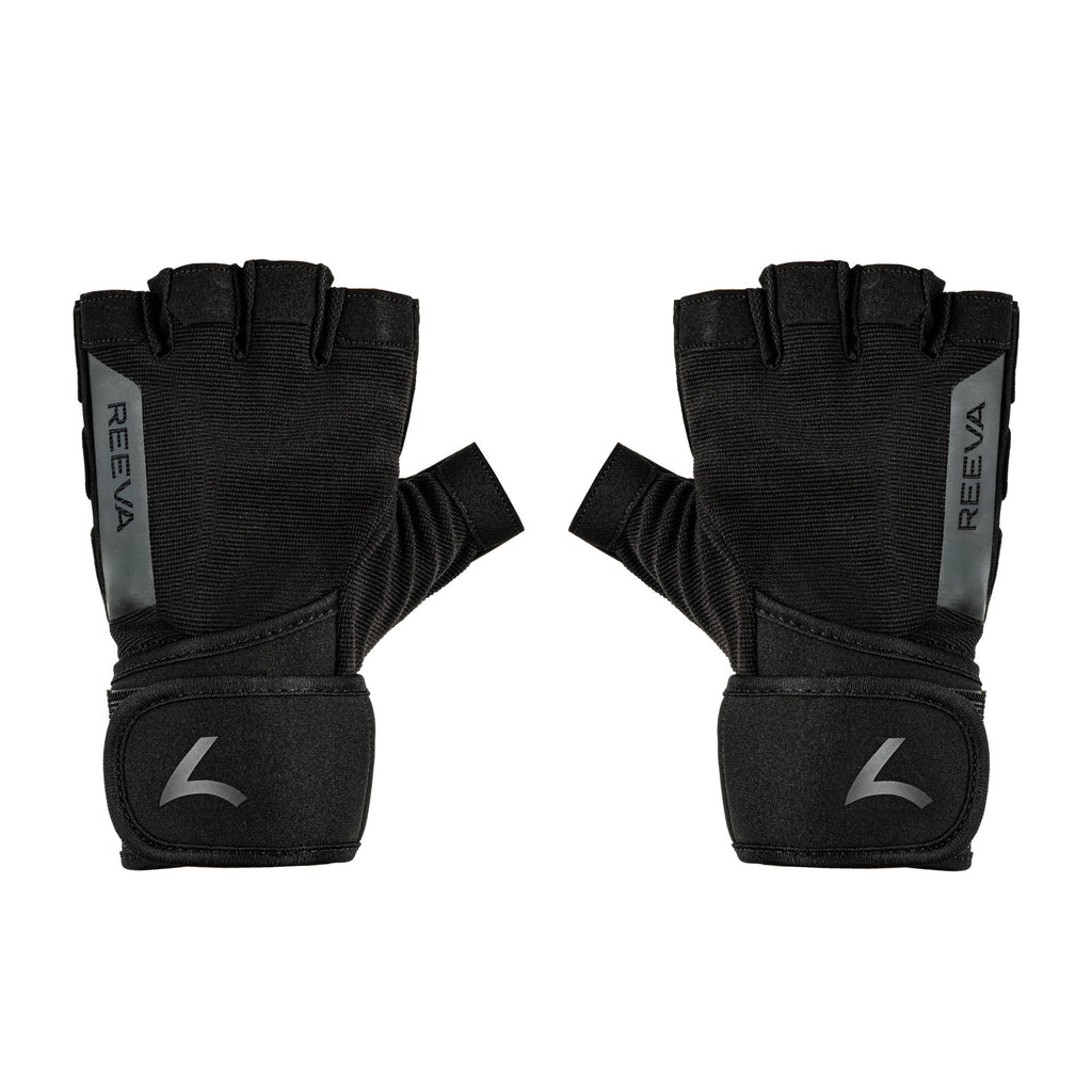 Reeva Gants de Fitness avec Wrist Wraps - Noir