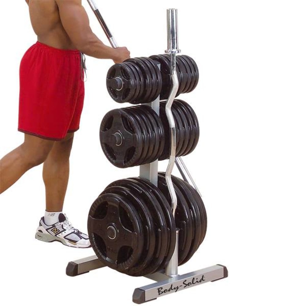 Body-Solid GOWT Olympic Plate Tree & Bar Holder