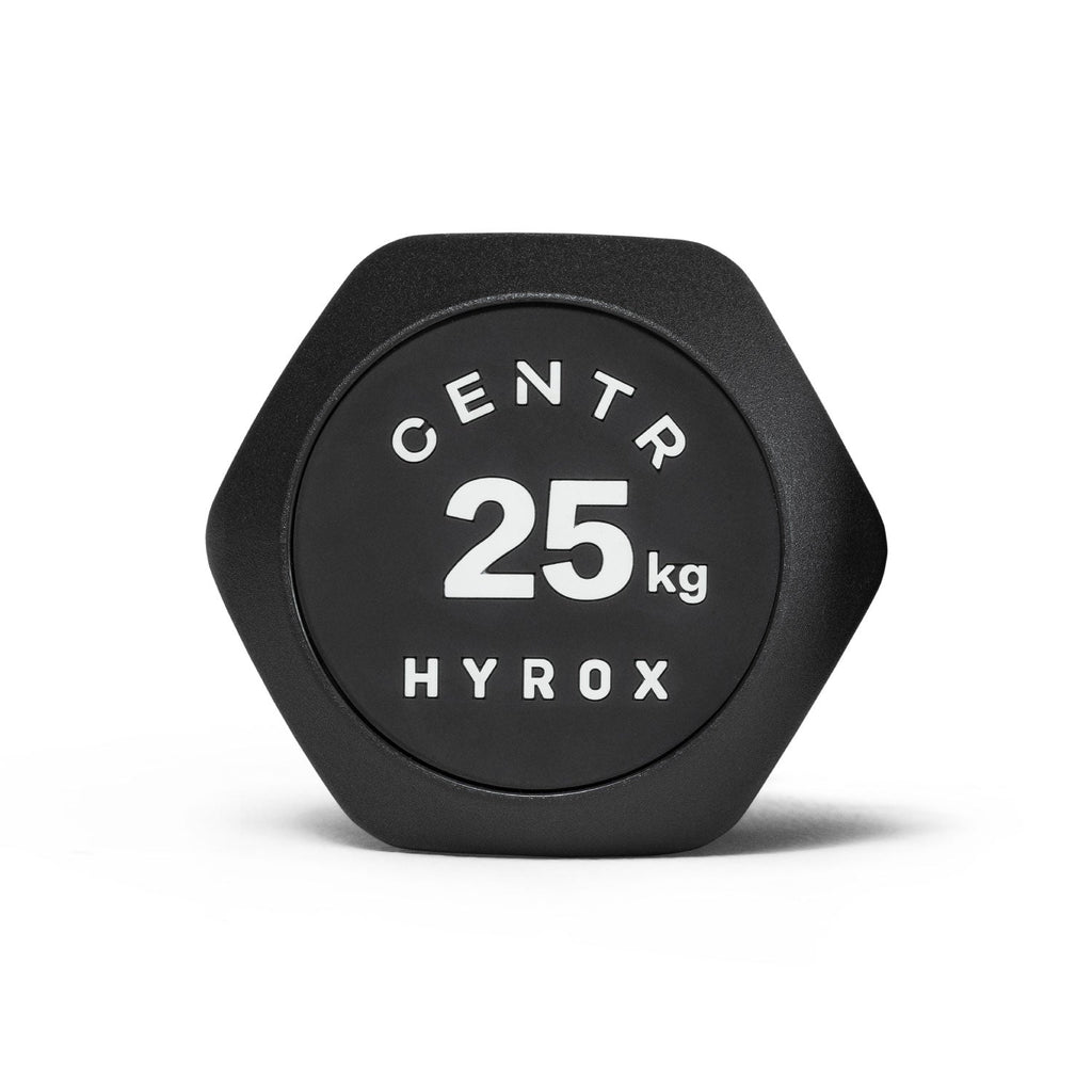 Centr x HYROX Haltère Hexagonale en Uréthane - 25 kg