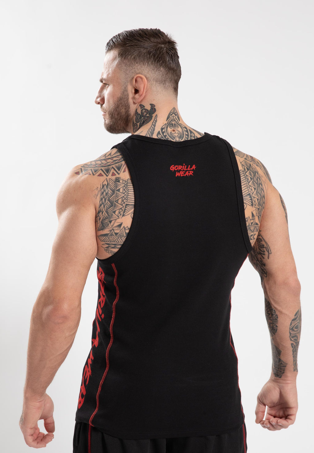 Gorilla Wear Monterey Tank Top - Noir/Rouge