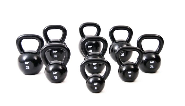 Muscle Power Gietijzeren Kettlebell - Zwart - 12 kg
