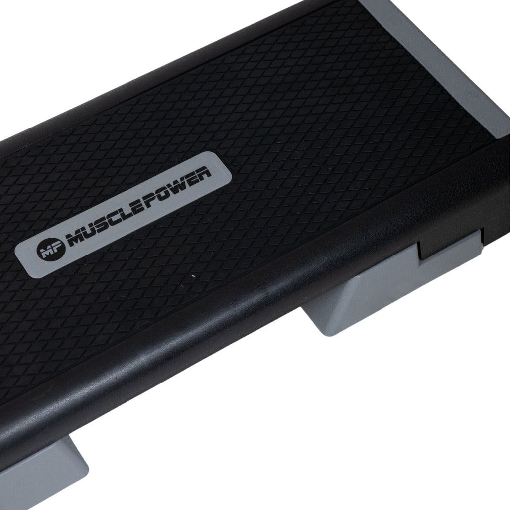 Muscle Power Step aérobie réglable - Monobloc XXL - Noir/Gris
