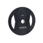 Muscle Power Olympische Halterschijf met Handgrepen - Rubber - 25 kg