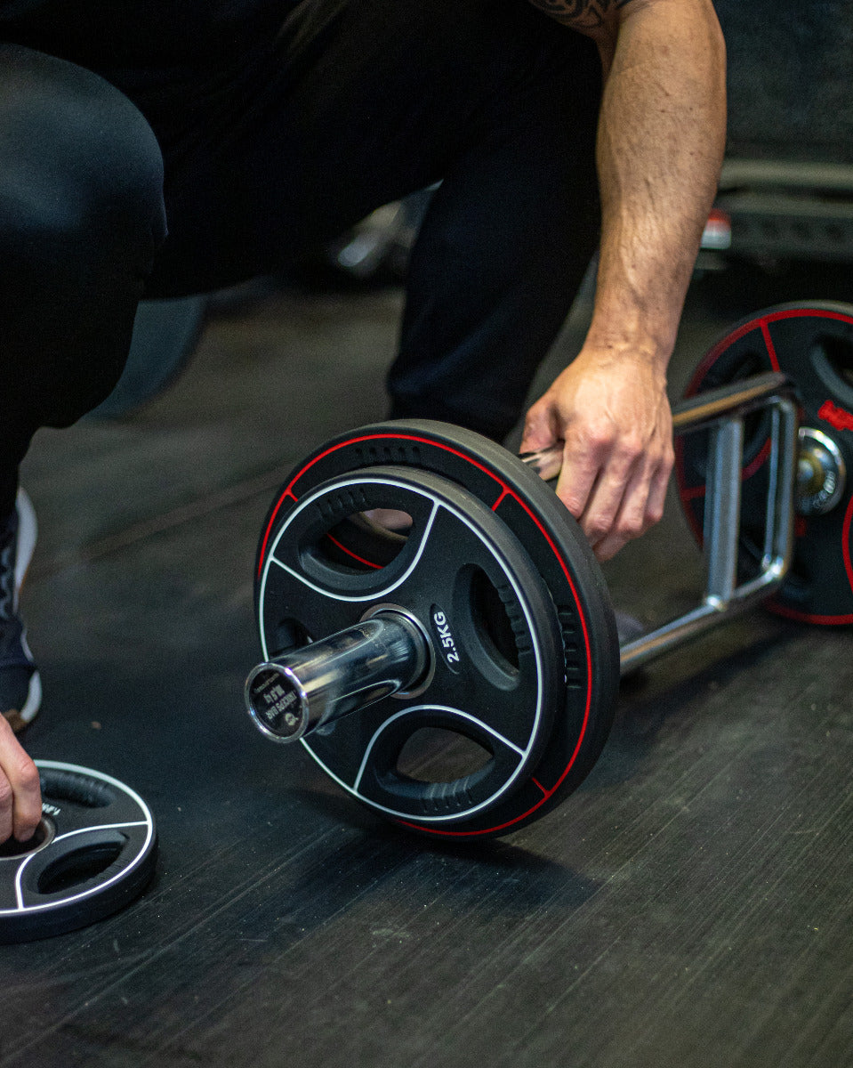 Muscle Power PU 4-Grip Halterschijf - 50 mm - 5 kg