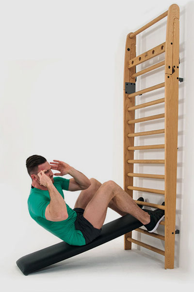 Nohrd WallBar Schuine Trainingsbank voor Wallbar - Zwart Leer