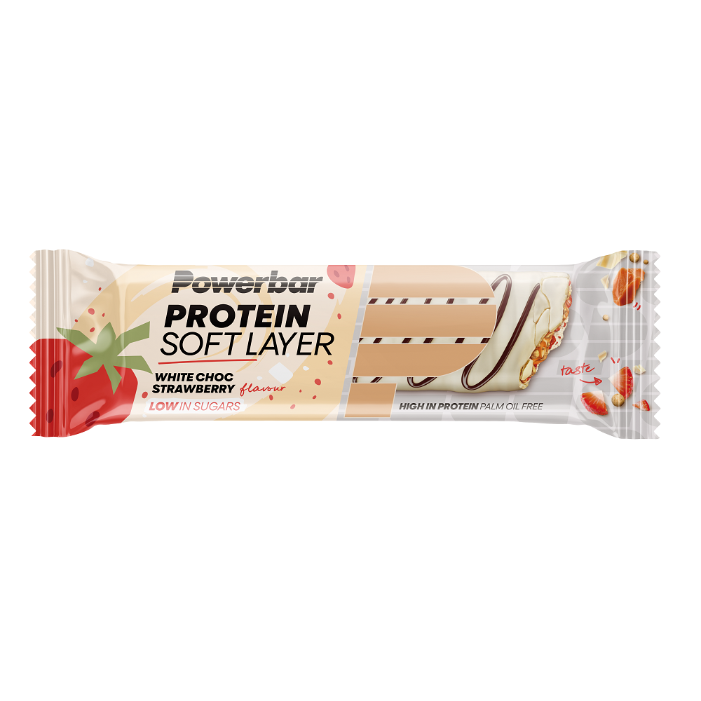 Powerbar Protein Bar Soft Layer - 12 x 40 gr - Aardbei Witte Chocolade