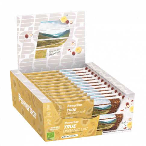 Powerbar True Organic Oat Bar - 18 x 40 gr - Banaan Hazelnoot