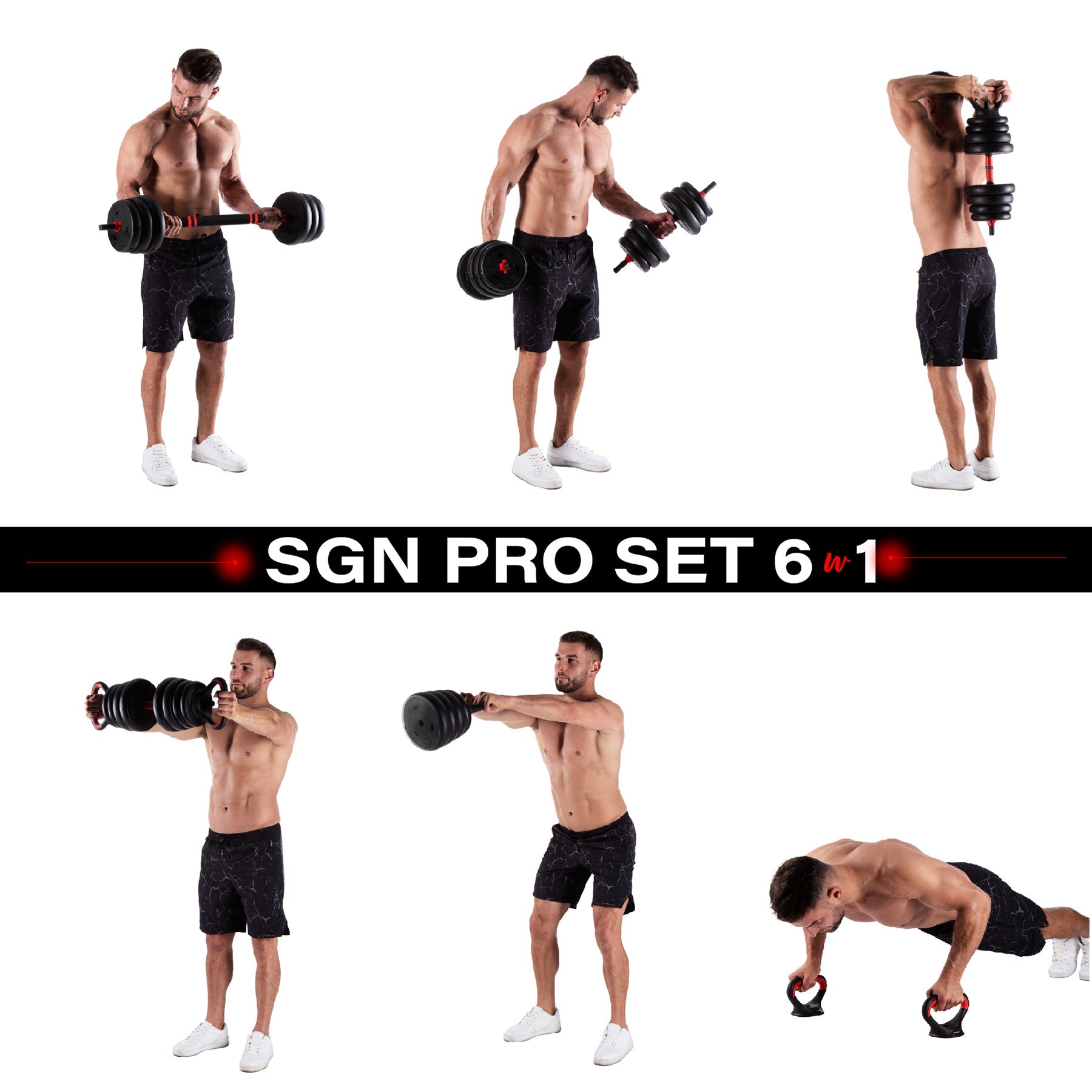 HMS 6-in-1 Krachttraining Set - 20 kg