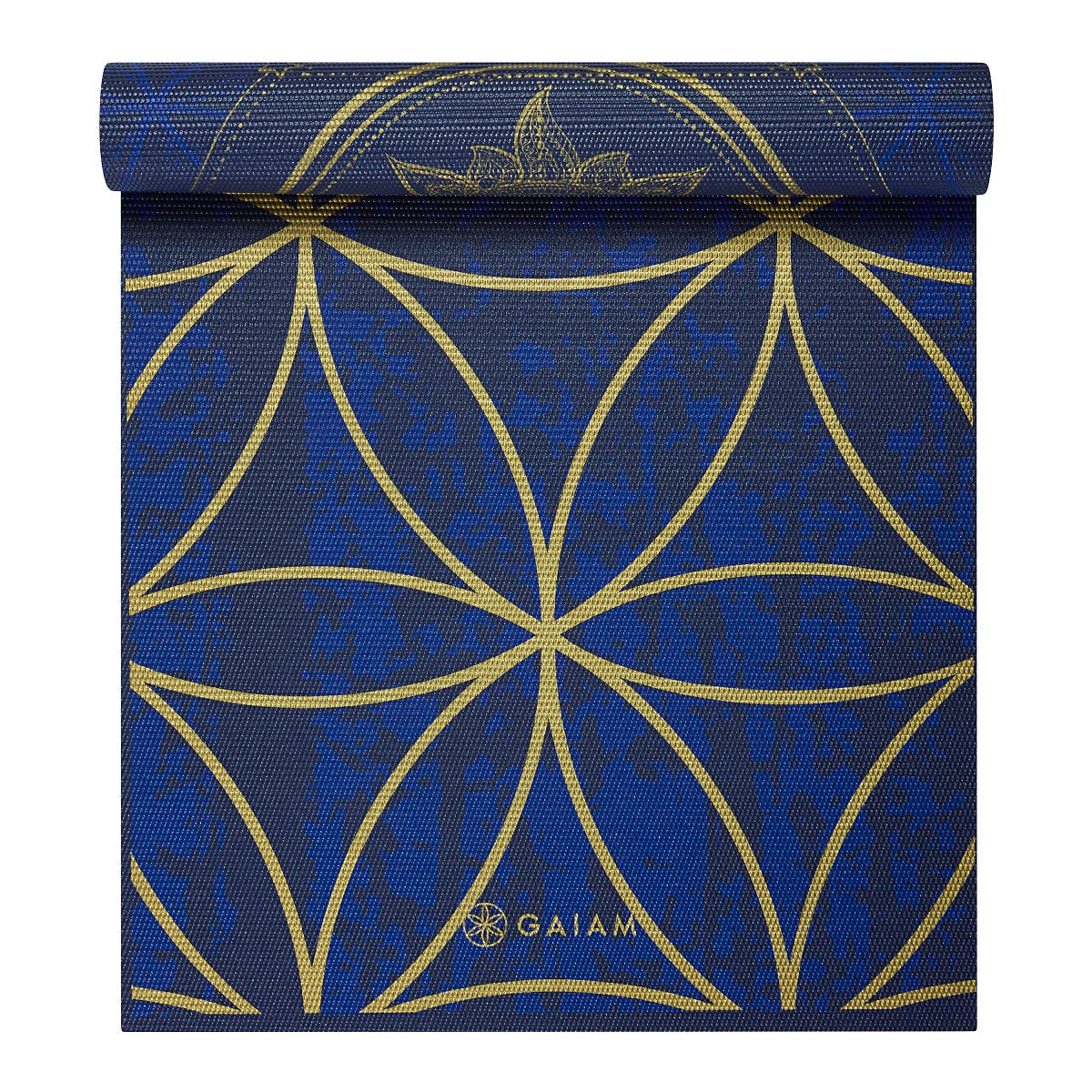 Gaiam Reversible Yoga Mat - 6 mm - Metallic Sun & Moon