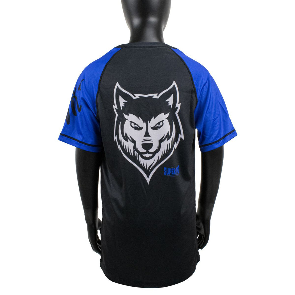 Super Pro Combat Gear T-shirt Kids Wolf - Zwart/Blauw