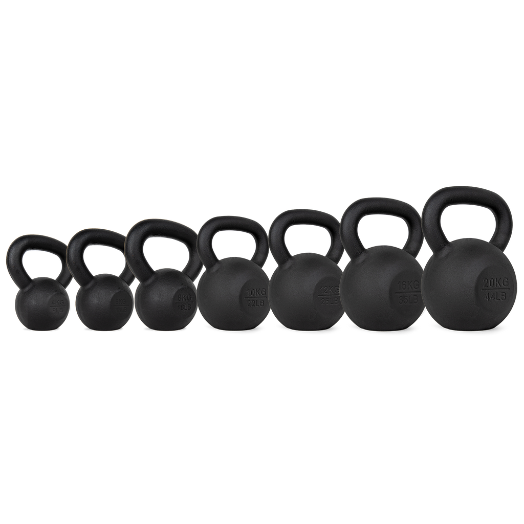 VirtuFit Kettlebell Set Cast Iron 4-6-8-10-12-16-20 kg