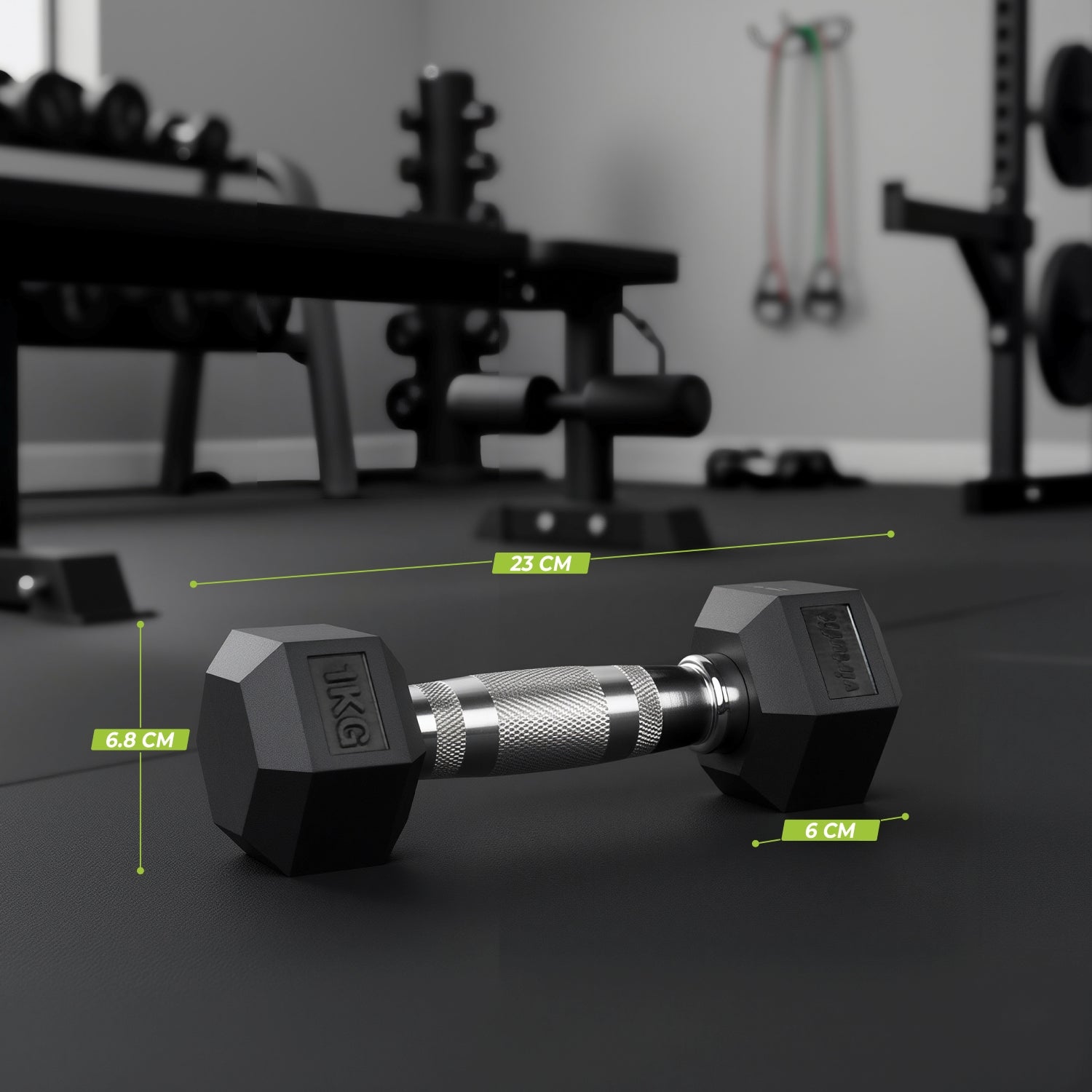 VirtuFit Hexa Dumbbell Pro Set - 2 x 1 kg