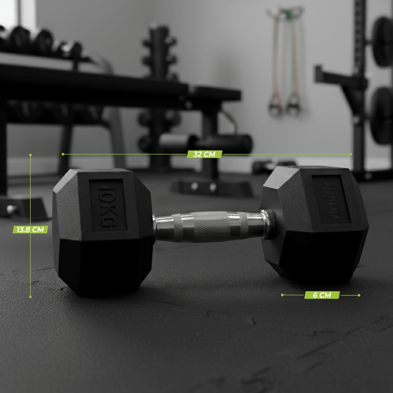 VirtuFit Hexa Dumbbell Pro - 10 kg - Per Stuk