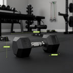 VirtuFit Hexa Dumbbell Pro Set - 2 x 22,5 kg
