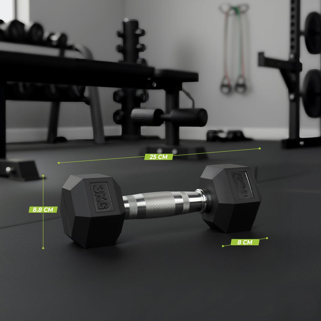 VirtuFit Haltère Hexa Pro - Dumbbell - 3 kg - Par Pièce