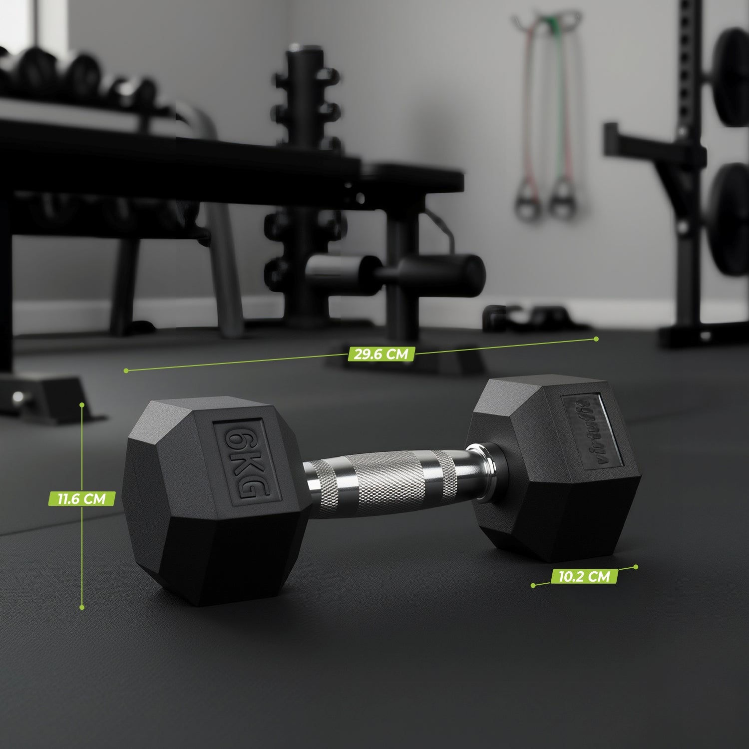 VirtuFit Hexa Dumbbell Pro - 6 kg - Per Stuk