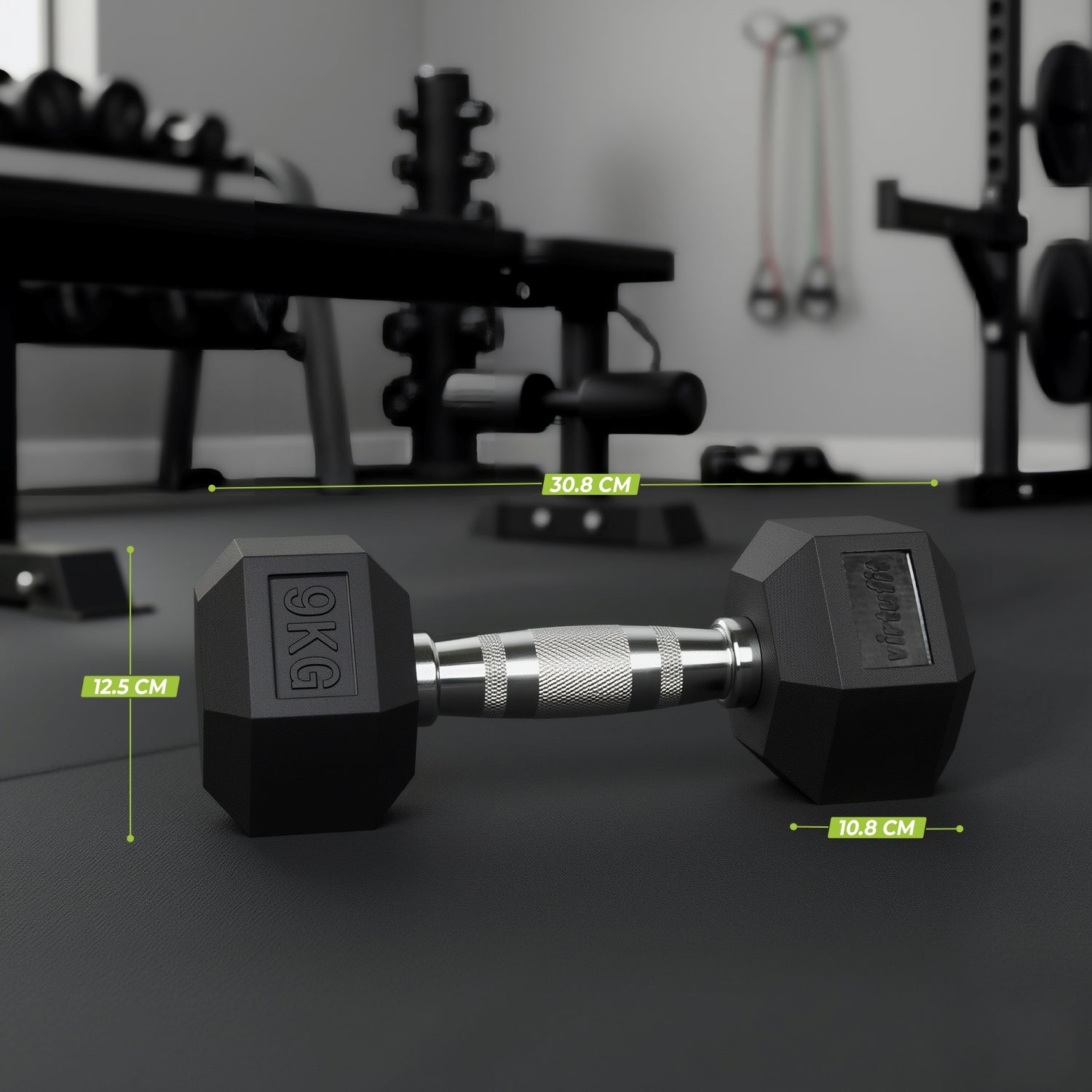 VirtuFit Hexa Dumbbell Pro Set - 2 x 9 kg