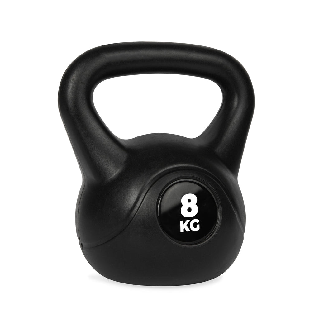 VirtuFit PVC Kettlebell - 8 kg - Noir