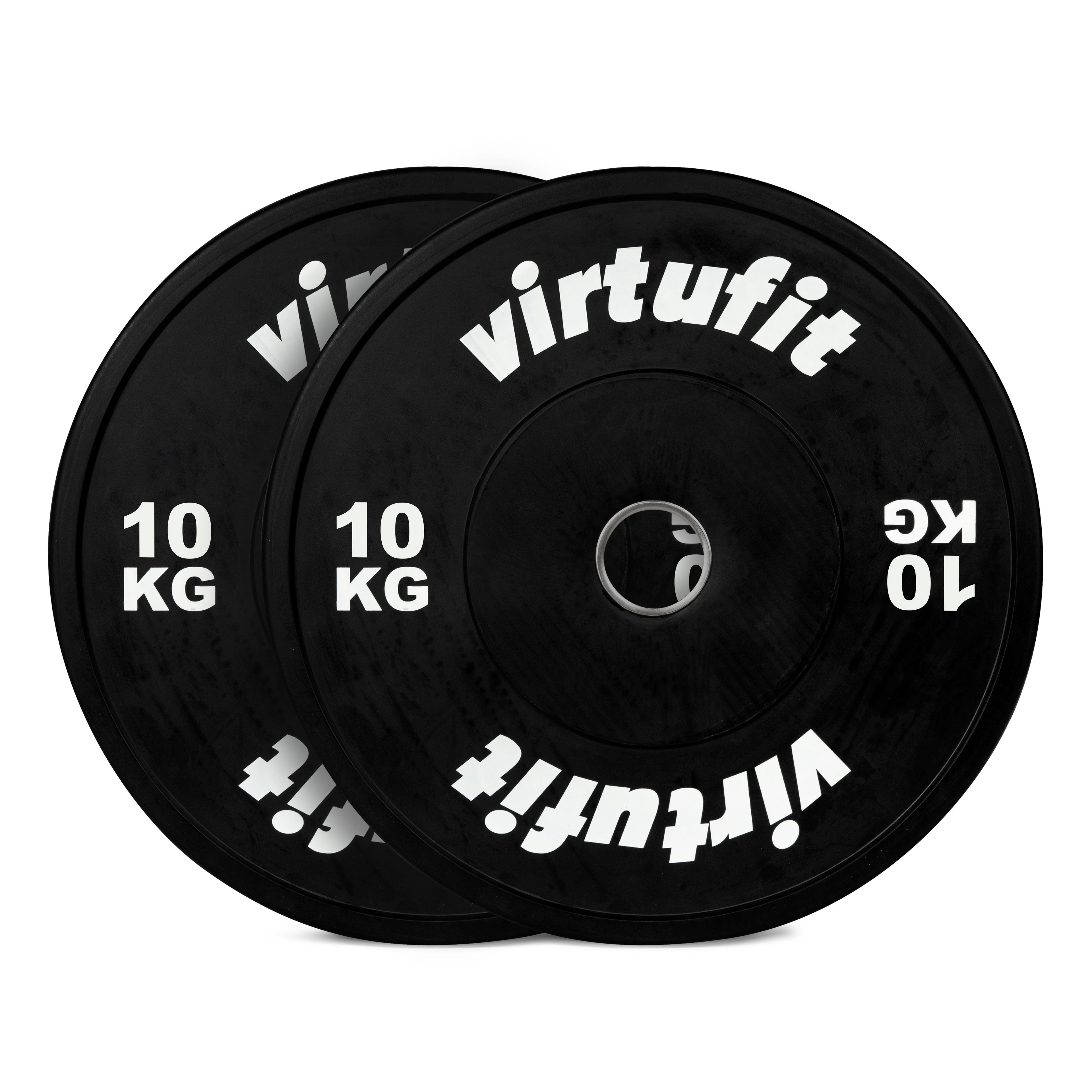 VirtuFit Bumper Plate - Olympische Halterschijf van Rubber - 50 mm - set 2 x 10 kg