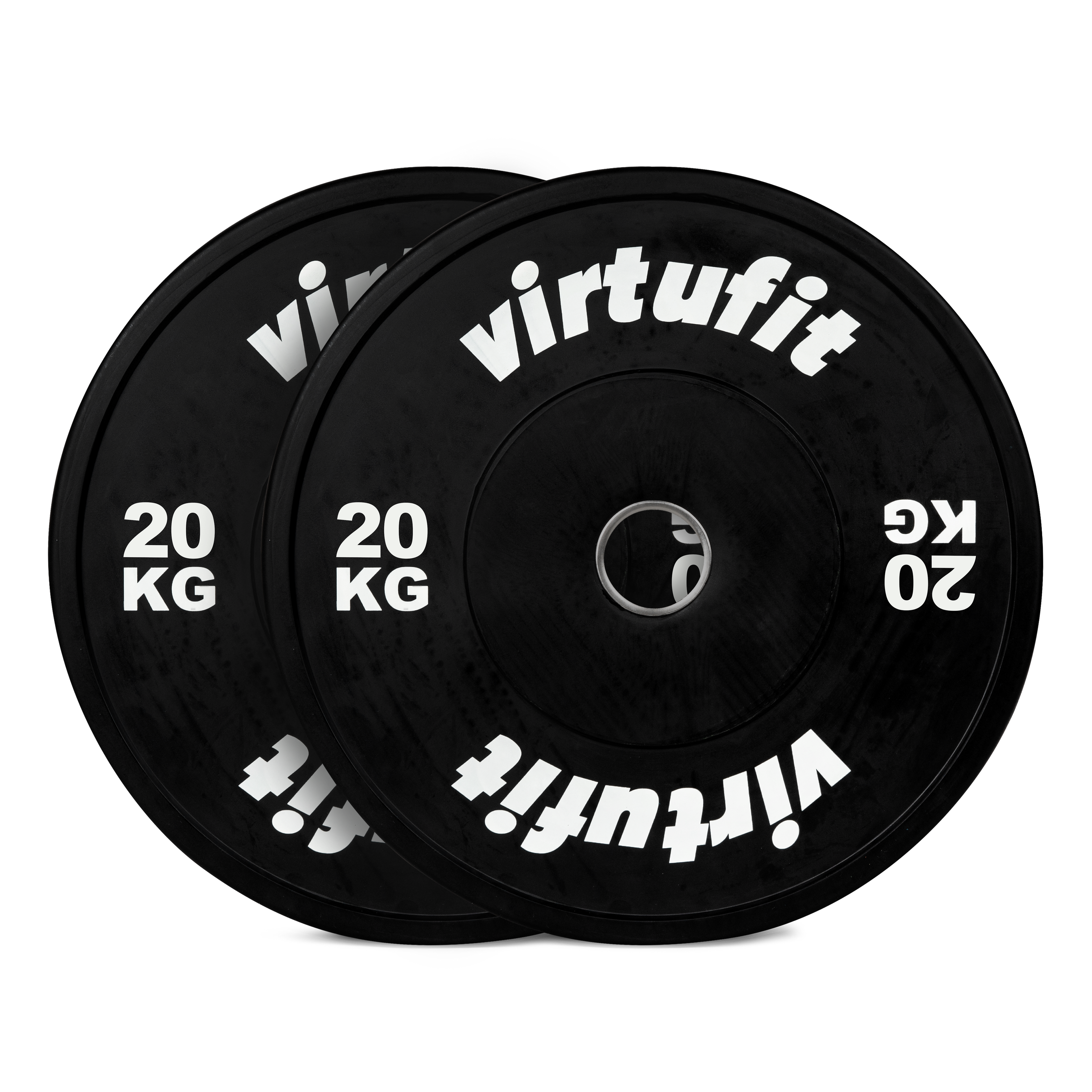 VirtuFit Bumper Plate - Olympische Halterschijf van Rubber - 50 mm - set 2 x 20 kg