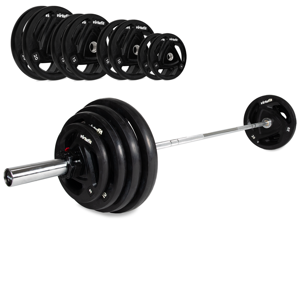 VirtuFit Olympic Rubber Dumbbell Set - 120 kg