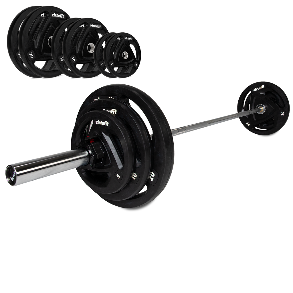 VirtuFit Olympic Rubber Dumbbell Set - 90 kg