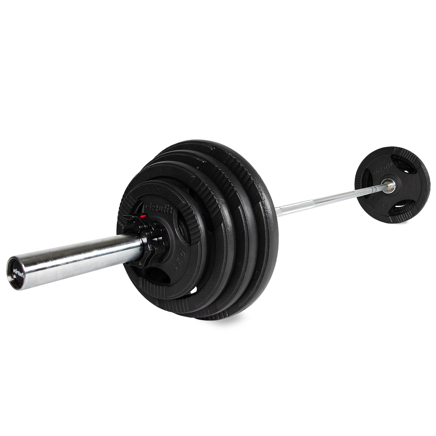 Kit d'Haltères Olympiques en Fonte VirtuFit - 120 kg