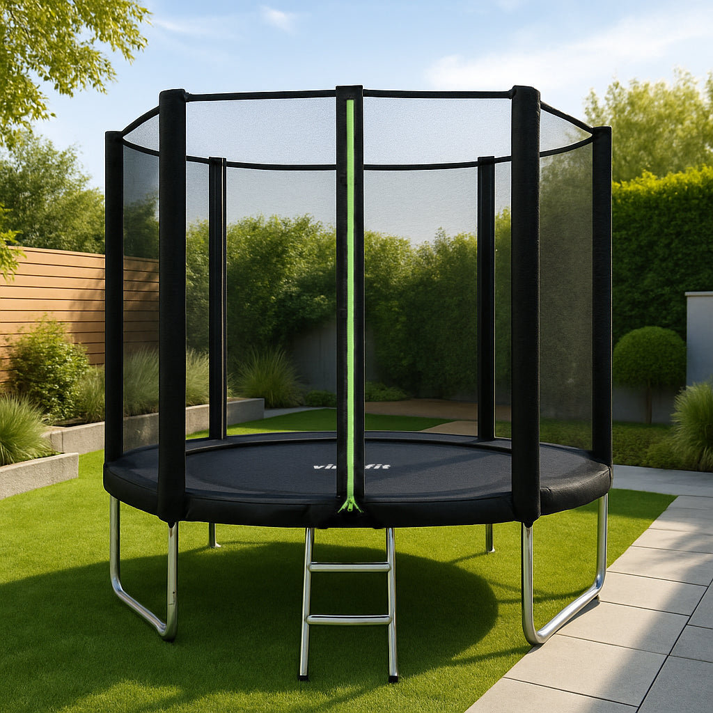 Trampoline VirtuFit avec filet de sécurité - Noir - 305 cm