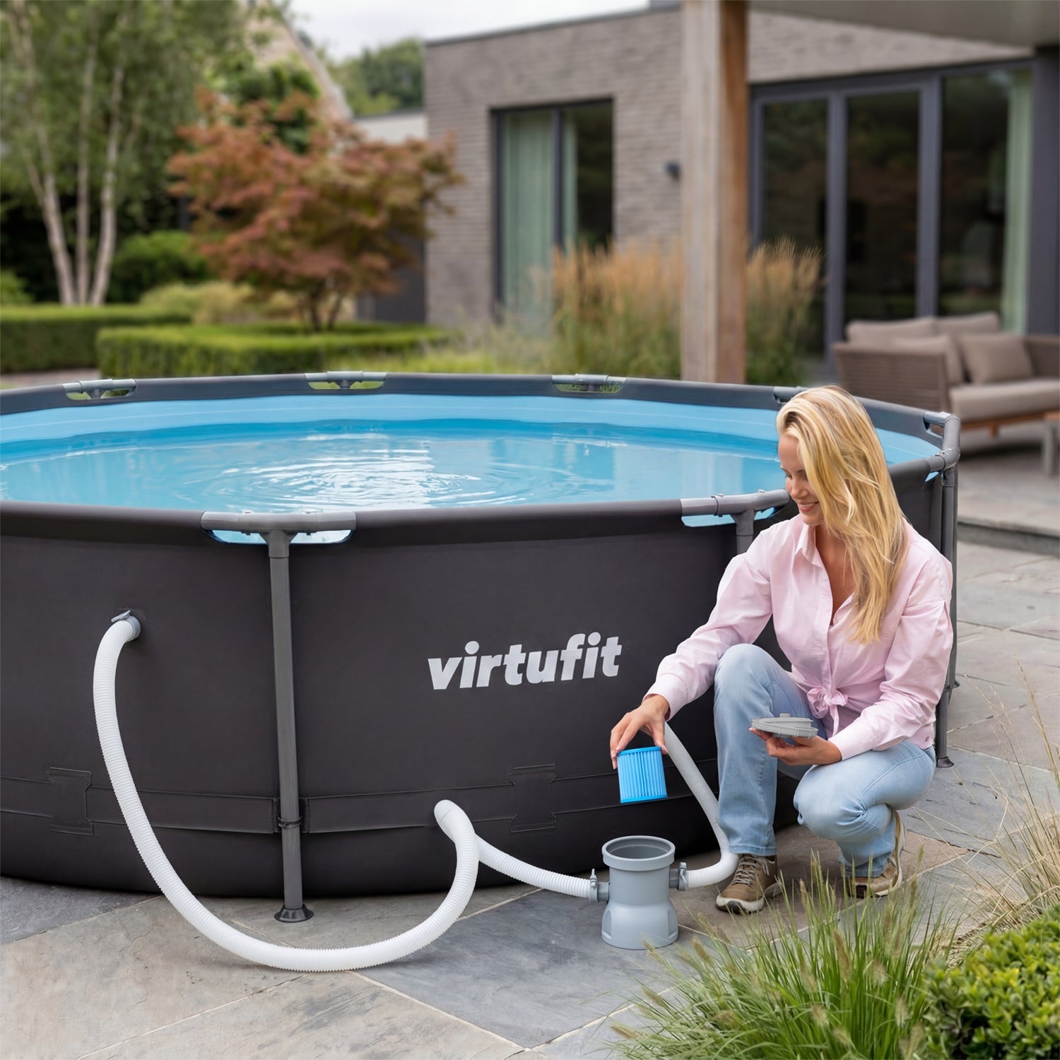 VirtuFit Anti Bacteriële Cartridge voor Zwembad Filterpomp Type I