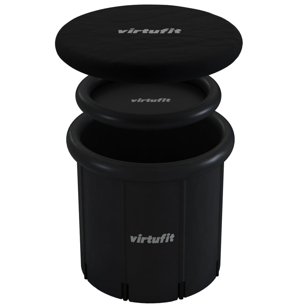 VirtuFit IJsbad XXL - 375 Liter - Antraciet - Inclusief accessoires - Tweedekans