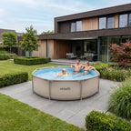 VirtuFit Rond Zwembad - Ø244 x 76 cm - Beige - Inclusief Filterpomp