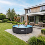 VirtuFit Rond Zwembad - Ø244 x 76 cm - Antraciet - Inclusief Filterpomp