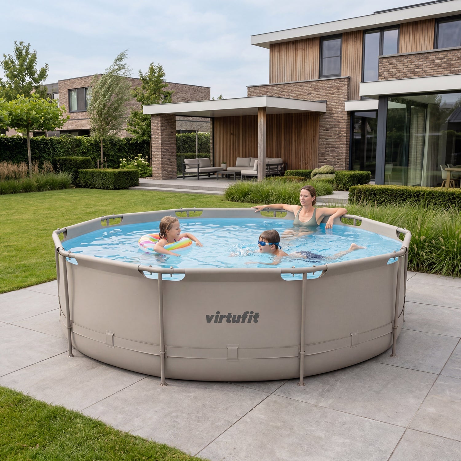 VirtuFit Rond Zwembad - Ø366 x 100 cm - Beige