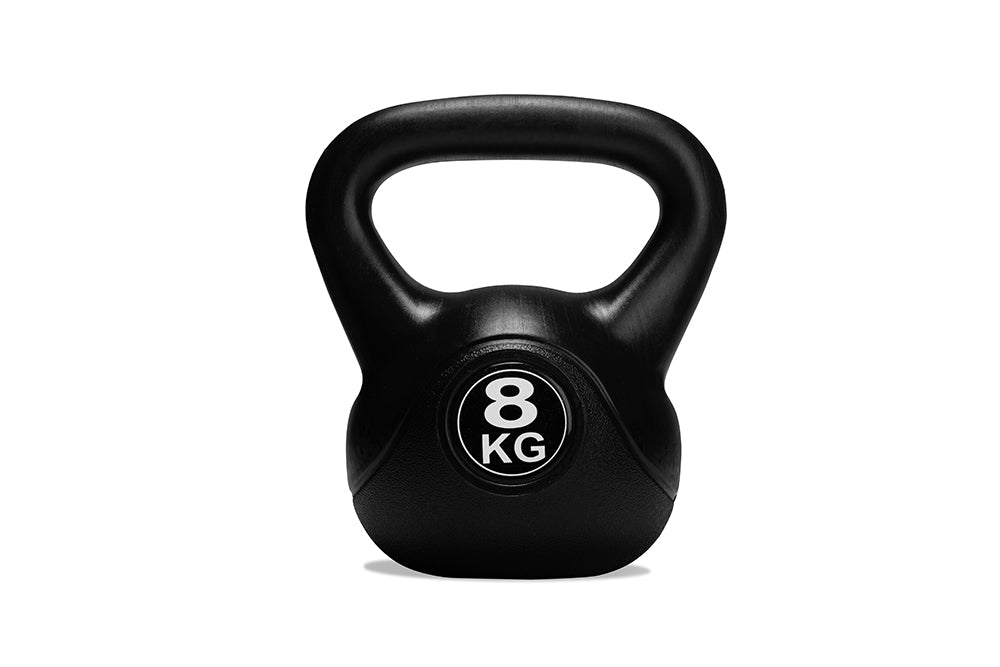 VirtuFit PVC Kettlebell - 8 kg - Zwart - Tweedekans