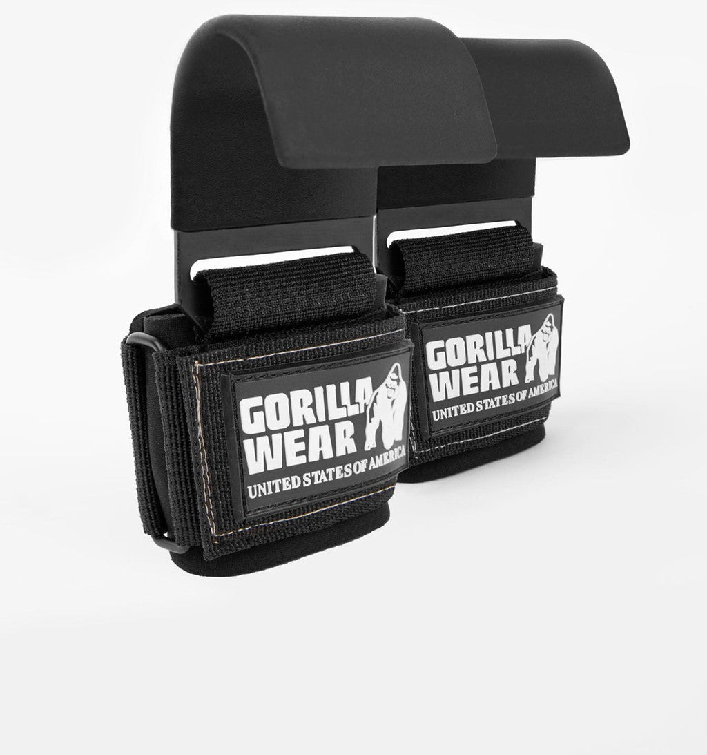Gorilla Wear Weight Lifting Hooks - Noir/Blanc