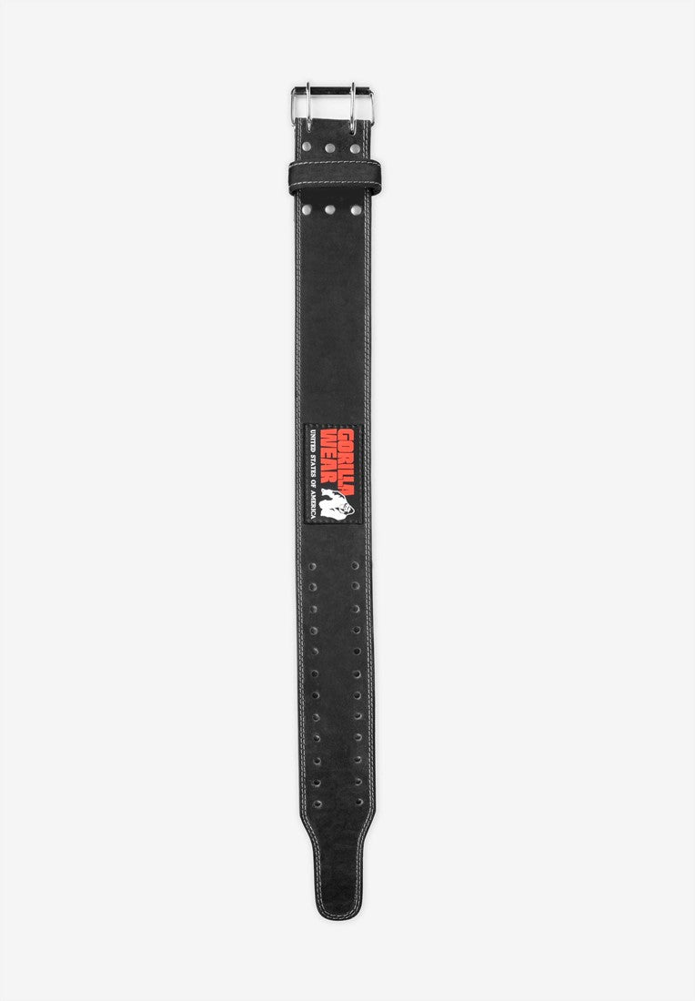 Gorilla Wear 4 Inch Leather Lifting Belt - Noir